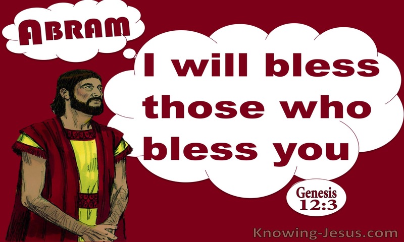 Genesis 12:3 I will Bless Those Who Bless You (red)